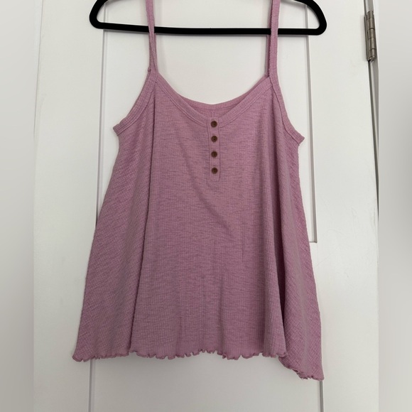 American Eagle Pink Flowy Tank Top ~ Small - Picture 2 of 9